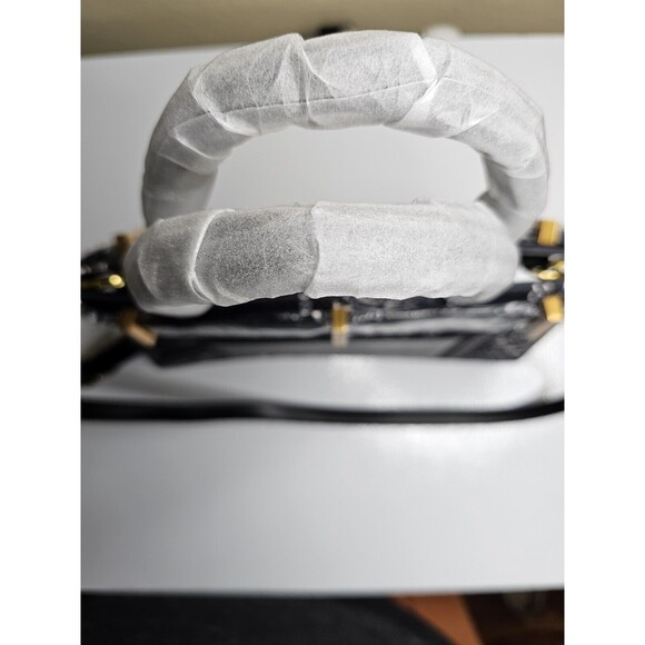 NDG Jeanne 300MM Black Bandana Top Handle Bag Women Pocketbook - Picture 9 of 14